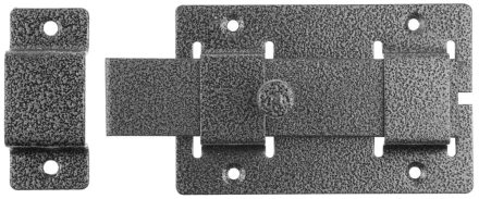 Задвижка накладная"ЗД-02"для дверей усиленная, порошковое покрытие, цвет серебро, плоский засов 30х135х7мм, 75х115мм 37776-2 купить в Когалыме