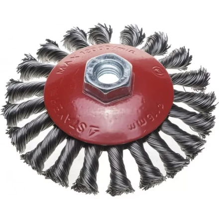 ЗУБР "ПРОФЕССИОНАЛ". Щетка коническая для УШМ, плетеные пучки стальной проволоки 0,5мм, 115ммхМ14 35269-115_z02 купить в Когалыме