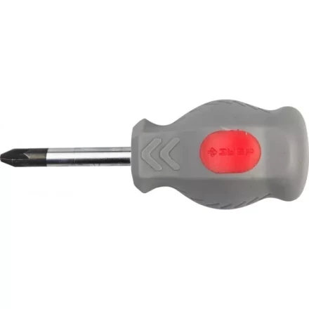 Отвертка ЗУБР "МАСТЕР" "ТЕХНИК" STUBBY, Cr-v, эргономичная двухкомпонентная рукоятка, PZ №1, 38мм 25063-38-1_z01 купить в Когалыме