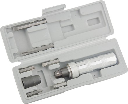 Отвертка ударно-поворотная 1/2&quot;, набор бит, 6 шт., в пласт. боксе  MATRIX 11575 купить в Когалыме