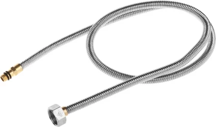 Подводка ЗУБР "ЭКСПЕРТ" сильфонная из нержавеющей стали, для смесителя, укороченная, г/ш (гайка-штуцер), 1/2", 1,0м 51012-100 купить в Когалыме