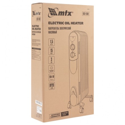 Масляный обогреватель MTX OCH-1500, 230 В, 1500 Вт // MTX 98302 купить в Когалыме