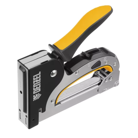 Степлер мебельный Denzel 40211, стальной корпус, быстрая загрузка, регул. силы удара, тип 53, 4-14 мм купить в Когалыме