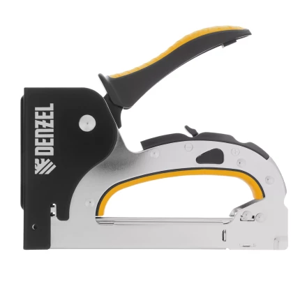 Степлер мебельный Denzel 40211, стальной корпус, быстрая загрузка, регул. силы удара, тип 53, 4-14 мм купить в Когалыме