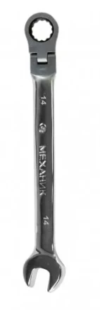 Ключ гаечный комбинированный 14х14 с шарниром и трещоткой Энкор 26409 купить в Когалыме