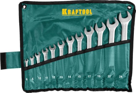Набор комбинированных гаечных ключей 12 шт, 6 - 24 мм, KRAFTOOL 27079-H12 купить в Когалыме