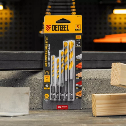 Набор сверл универсальных, Multi cut, 4-10 мм, 5 шт Denzel 706016 купить в Когалыме