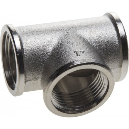 Тройник GENERAL FITTINGS никелированная латунь, г/г/г, 1&quot; 51052-1 купить в Когалыме