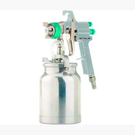 Пневматический краскопульт AS 702 НP профессиональный, всасывающего типа, сопло 1,8 мм и 2,0 мм Stels 57364 купить в Когалыме