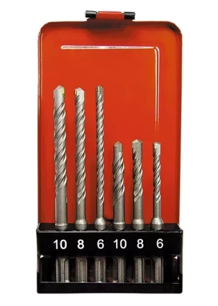 Набор буров по бетону 6-8-10х110 6-8-10х160 мм 6 шт в пластиковой коробке SDS PLUS MATRIX 71096 купить в Когалыме