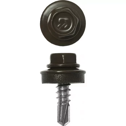 Саморезы ЗУБР окраш., RAL 8028 земел.-коричн., для крепл. кров. матер. к металл. констр., 5.5x25мм, 420шт 4-300315-55-025-8028 купить в Когалыме