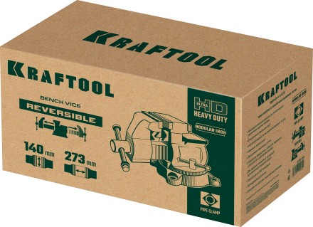 Тиски KRAFTOOL Reversible слесарные 32705-140 купить в Когалыме