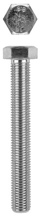 Болт с шестигранной головкой, DIN 933, M16x120мм, 25шт, кл. пр. 8.8, оцинкованный, KRAFTOOL 303074-16-120 купить в Когалыме