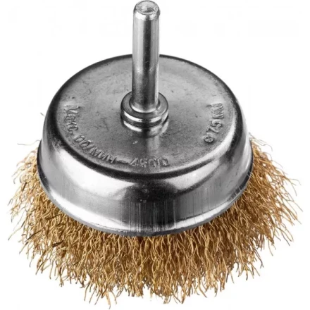 DEXX. Щетка чашечная для дрели, витая стальная латунированная проволока 0,3мм, 75мм 35109-075 купить в Когалыме