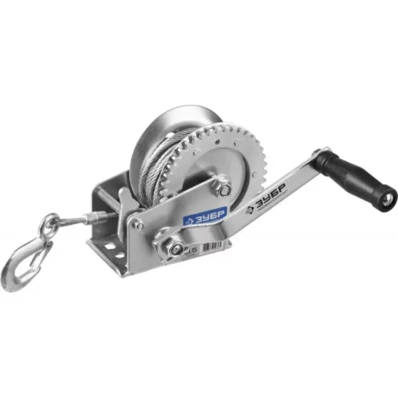 Лебедка ручная барабанная ЗУБР "ПРОФЕССИОНАЛ", тяговая, тросовая, 0,5т, 8м 43113-0.5_z01 купить в Когалыме