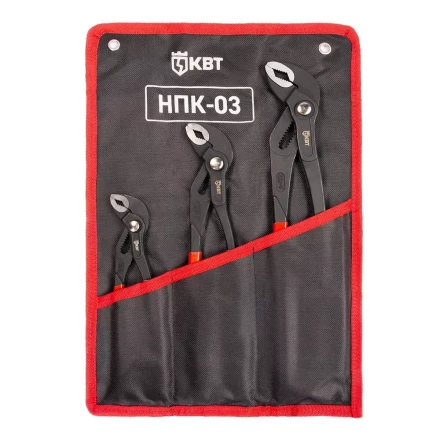 Набор переставных клещей КВТ НПК-03 с кнопочной фиксацией (85285) купить в Когалыме