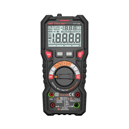 Мультиметр цифровой КВТ KT 118E с True RMS и автоматическим выбором пределов измерений (88548) купить в Когалыме
