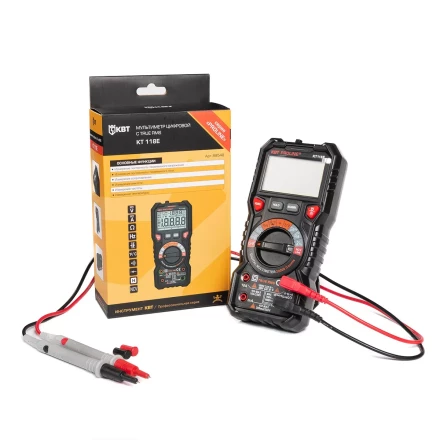 Мультиметр цифровой КВТ KT 118E с True RMS и автоматическим выбором пределов измерений (88548) купить в Когалыме