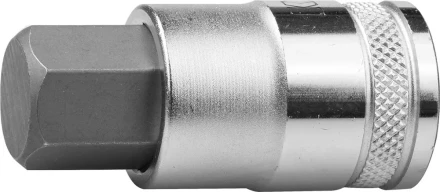 Торцовая бита-головка KRAFTOOL "INDUSTRIE QUALITAT", материал S2, HEX, сатинированная, 1/2", H17 27908-17_z01 купить в Когалыме