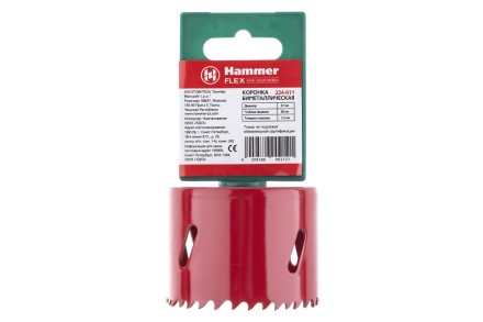 Коронка биметаллическая HAMMER Ф57х38мм 5/8&quot; BiMETALL (224-011) купить в Когалыме