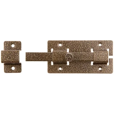 Задвижка накладная"ЗД-06"для дверей усиленная, порошковое покрытие, цвет бронза, квадратный засов 15х145х15мм, 75х115мм 37788-6 купить в Когалыме