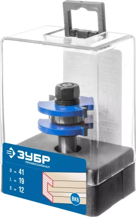 ЗУБР 41 x 19 мм, хвостовик 12 мм, фреза комбинированная пазо-шиповая, Профессионал (28732-41) купить в Когалыме