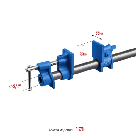 ЗУБР СТ-34, 3/4, трубная струбцина (32305-34) купить в Когалыме