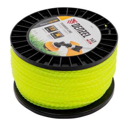 Леска для триммера витой квадрат, 3,0мм х 163м, на DIN катушке FLEX CORD// Denzel 96802 купить в Когалыме