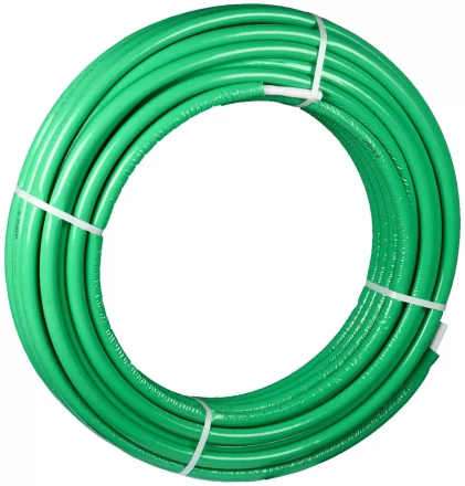 Труба металлопласт. ЗУБР "ШиреФит" с теплоиз., 20мм, толщ.стенки 2мм, мет. слоя 0,4мм, макс. давл. 10атм при 95°С, 50м 51457-20 купить в Когалыме