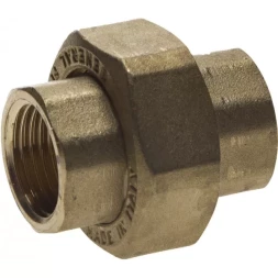 Соединитель GENERAL FITTINGS с накидной гайкой, латунь, г/г, 1/2" 51037-G/G-1/2