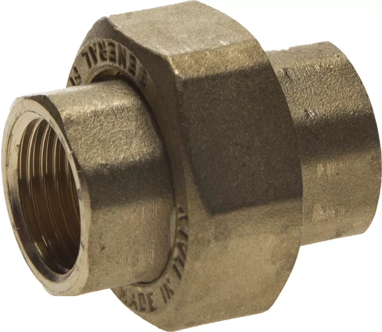Соединитель GENERAL FITTINGS с накидной гайкой, латунь, г/г, 1/2" 51037-G/G-1/2 купить в Когалыме
