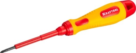Отвертка KRAFTOOL, высоковольтная, Cr-Mo-V стержень, двухкомпонент. маслобензостойкая рукоятка, PH №0, 60мм 250084-0-060 купить в Когалыме
