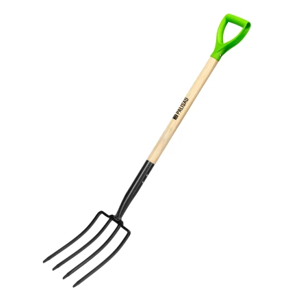 Вилы 4-рогие Palisad 61394, огородные, кованые, 195х295х1165 мм, деревянный лакированный черенок купить в Когалыме