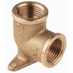 Уголок GENERAL FITTINGS с креплением к стене в двух точках, латунь, г/г, 1/2&quot; 51076-G/G-1/2