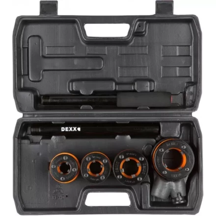 Набор DEXX: Клуппы трубные, с трещоткой 620мм, №4: 1/2", 3/4", 1", 1 1/4" 28280-H4 купить в Когалыме