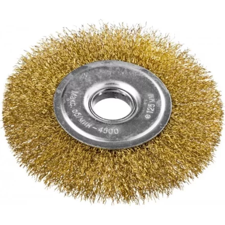DEXX. Щетка дисковая для УШМ, витая стальная латунированная проволока 0,3мм, 125ммх22мм 35101-125 купить в Когалыме