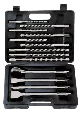 Набор буров по бетону 6-8-10х160, 8-10-12х210, 10-12-14х260 мм зубила 4 шт SDS PLUS MATRIX 71098 купить в Когалыме