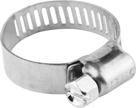 Хомуты нержавеющие с просечной лентой 8 мм коробка серия ПРОФЕССИОНАЛ купить в Когалыме