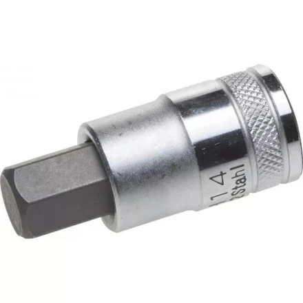 Торцовая бита-головка KRAFTOOL "INDUSTRIE QUALITAT", материал S2, HEX, сатинированная, 1/2", H14 27908-14_z01 купить в Когалыме