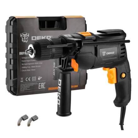 Дрель ударная DEKO DKID600W, 063-4163, в кейсе купить в Когалыме