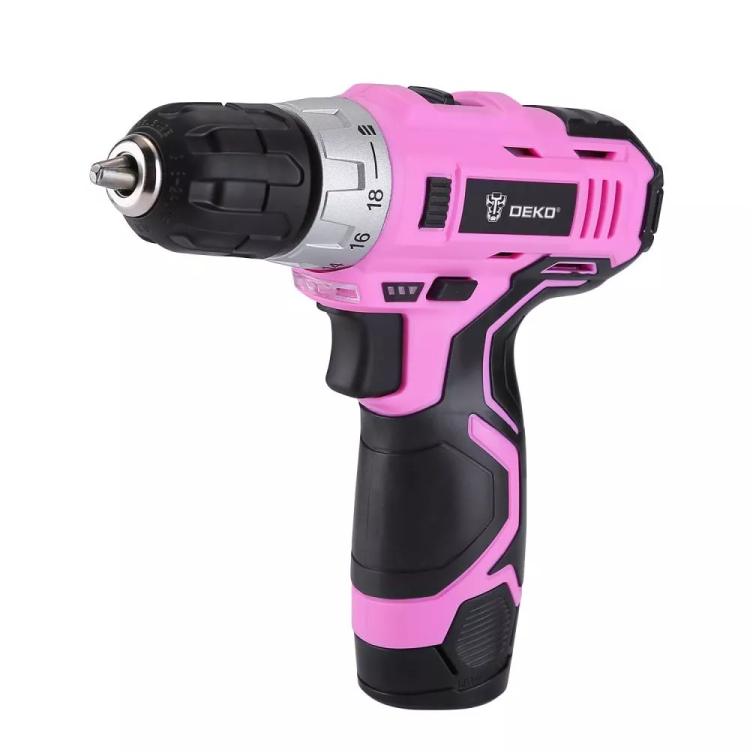 Дрель аккумуляторная DEKO GCD12DU3 PINK SET2 + оснастка 13 шт, 063-4171 купить в Когалыме