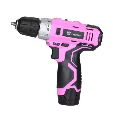 Дрель аккумуляторная DEKO GCD12DU3 PINK SET2 + оснастка 13 шт, 063-4171 купить в Когалыме