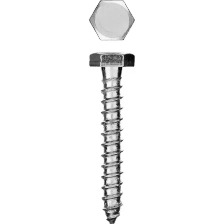 Шурупы ЗУБР "МАСТЕР" с шестигранной головкой, оцинкованные, 6x50мм, 4шт 300456-06-050 купить в Когалыме