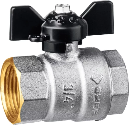 ЗУБР d 3/4, ручка бабочка, мама-мама, полнопроходной шаровой кран (51323-3/4) купить в Когалыме