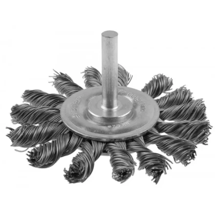 ЗУБР "ПРОФЕССИОНАЛ". Щетка дисковая для дрели, жгутированная стальная проволока 0,5мм, 75мм 3522-075_z02 купить в Когалыме