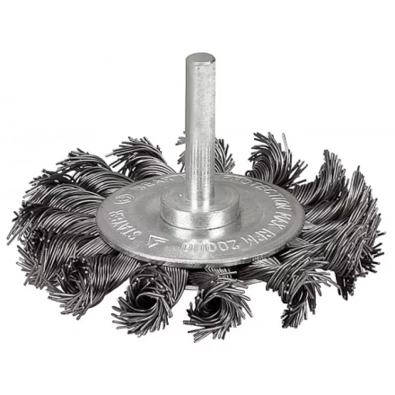 ЗУБР "ЭКСПЕРТ". Щетка дисковая для дрели, широкая, жгутированная стальная проволока 0,5мм, 75мм 3522-075-2_z01 купить в Когалыме