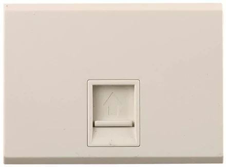 Розетка СВЕТОЗАР "ЭФФЕКТ" компьютерная, одинарная, без вставки и рамки, цвет бежевый SV-54419-B купить в Когалыме