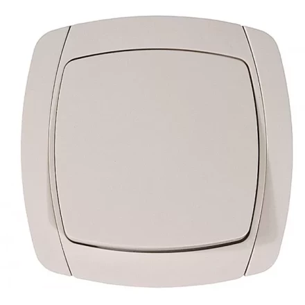 Выключатель СВЕТОЗАР "CITY LIGHT" одноклавишный в сборе, цвет бежевый, 10А/~250В SV-54230-B купить в Когалыме