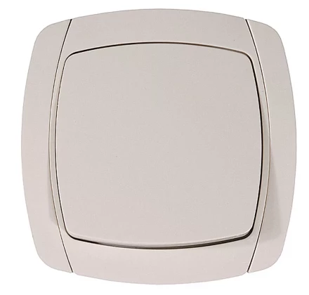 Выключатель СВЕТОЗАР "CITY LIGHT" одноклавишный в сборе, цвет бежевый, 10А/~250В SV-54230-B купить в Когалыме