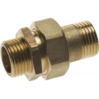 Соединитель GENERAL FITTINGS прямой с накидной гайкой, латунь, ш/ш, 1/2" 51037-S/S-1/2